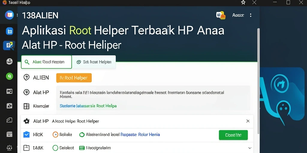 Tampilan antarmuka 138ALIEN yang intuitif untuk proses root.