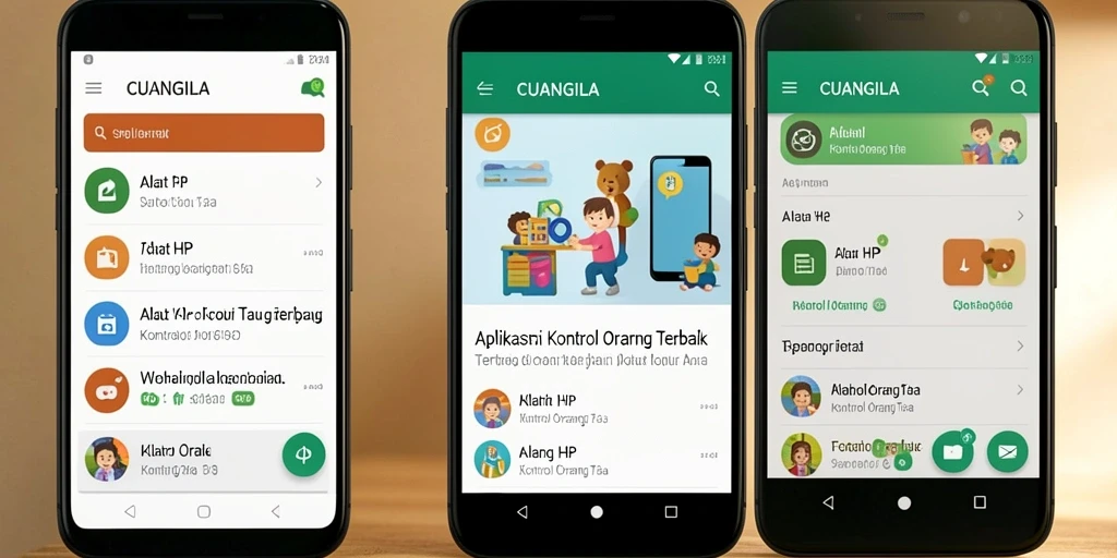Tampilan utama CUANGILA dengan fitur kontrol orang tua yang intuitif.
