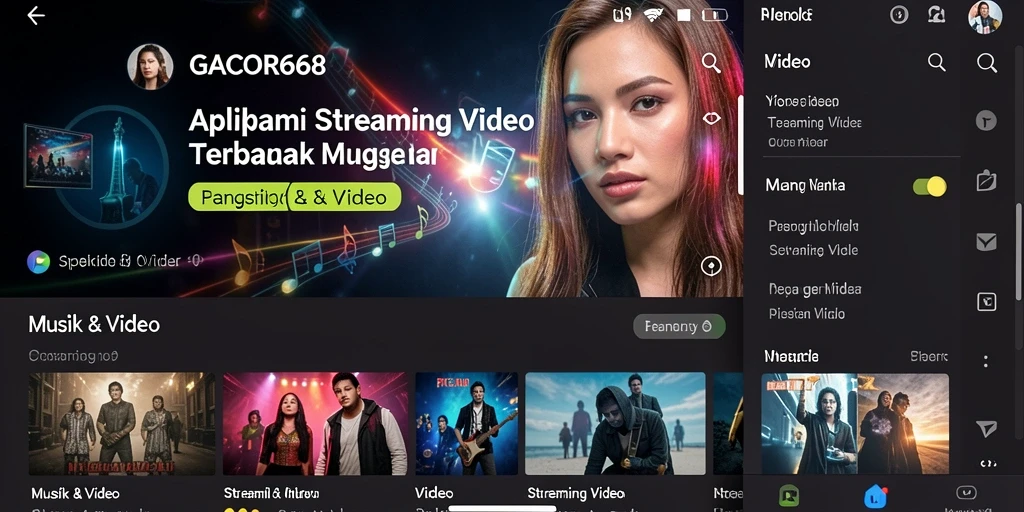 Tampilan antarmuka GACOR668 yang user-friendly untuk streaming video.
