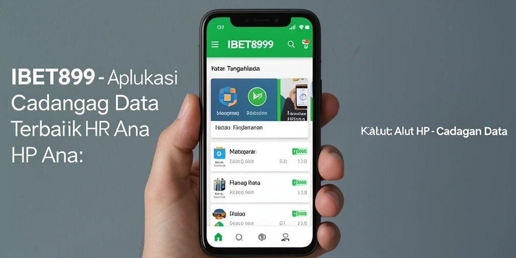 Antarmuka aplikasi IBET899 untuk cadangan data yang mudah digunakan.