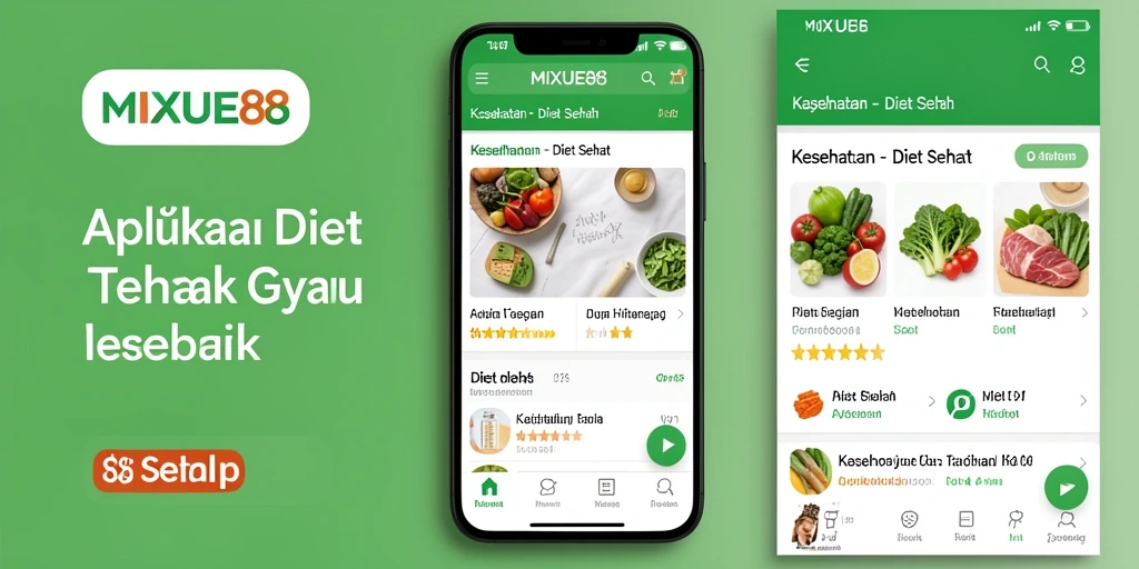 Antarmuka aplikasi MIXUE88 yang intuitif untuk Diet Sehat.